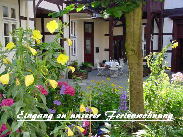 Eingang zu unserer Romantik Ferienwohnung im Herzen Goslar